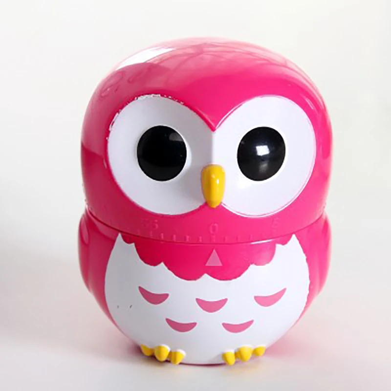 Cartoon Owl Learning Mechanical Time Timer 60 Minutes Kitchen Cooking Oven Mechanical Timer Countdown Clock Home Decor