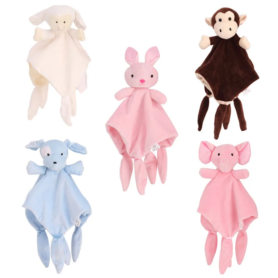 Baby Animals Plush Toy Soft Towel Newborn Snuggle Comforter Soothe Calm Sleeping Blankets Infant Swaddle Towel Bebe Bedding Kids