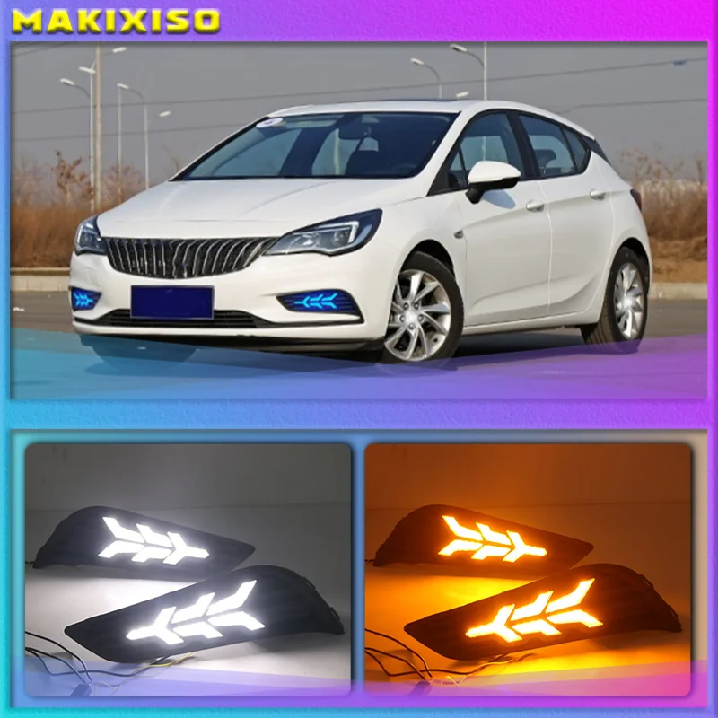 LED Daytime Running Lights For Buick Verano 2016 DRL LED With Fog Lamp Cover Case Daylight Fog Lamp