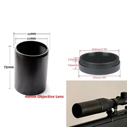 Metal Tactial Sunshade Tube Shade for Rifle scope with 40mm Airsoft Rifle 40mm Anti-reflection Sunshade Protective Cover