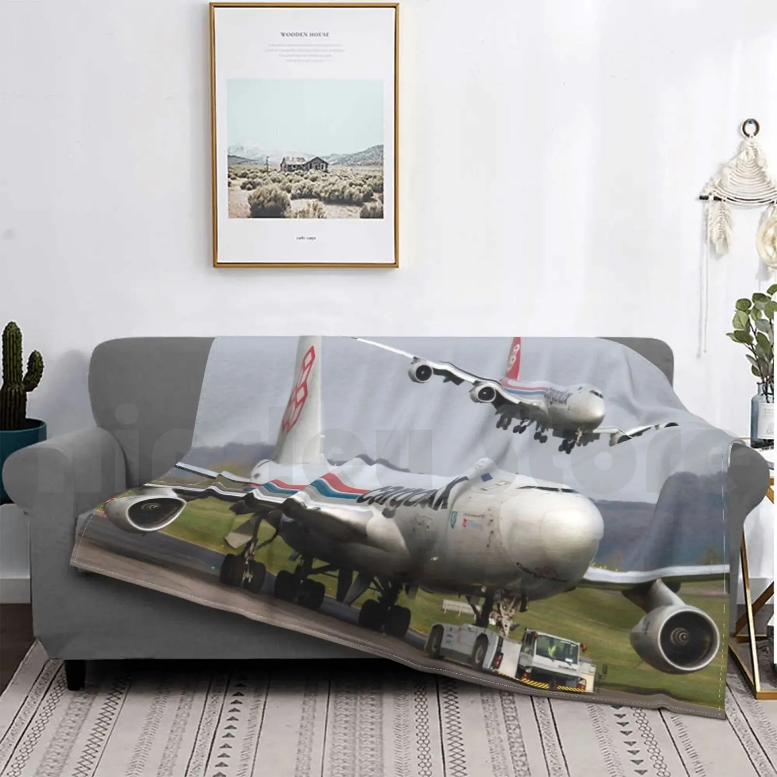 بطانية Cargolux المزدوجة أزياء مخصصة Cargolux 747 اكتشاف طائرة بوينغ
