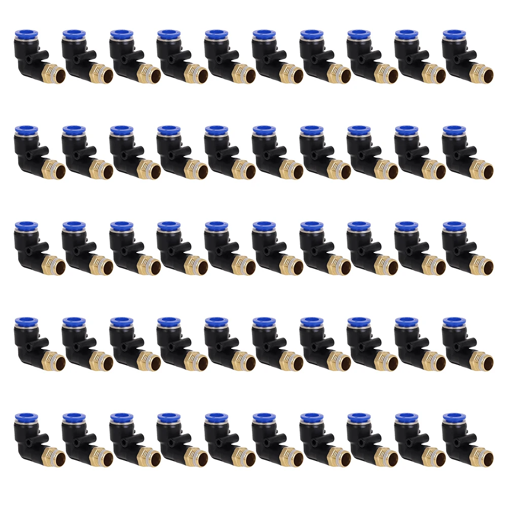 

50Pcs PL6-02 PL8-02 Pneumatic Fitting Tube Connector Fittings Air Quick Water Pipe Push In Hose Quick Couping