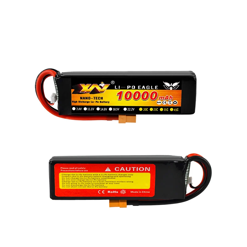 

RC Car Lipo Battery 2S 3S 7.4V / 11.1V 10000mah 35C Max 70C XT90 / XT60/ T Plug For Rc Airplane Rc Car RC Truck