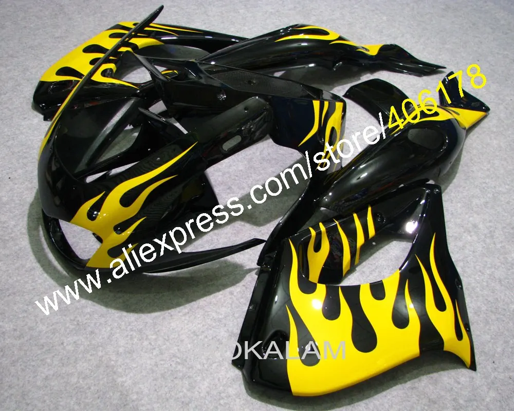 97-07 YZF-1000R Fairing Bodywork For Yamaha YZF1000R Thunderace 1997-2007 Yellow Flame MotoFairings