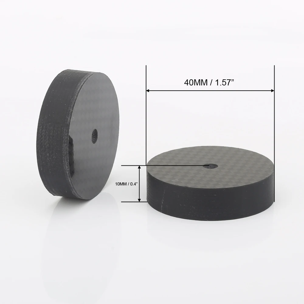 4PCS Audiocrast 25MM*5MM 40MM*10MM Carbon Fiber Speaker Spike Pad Base Stand Protective