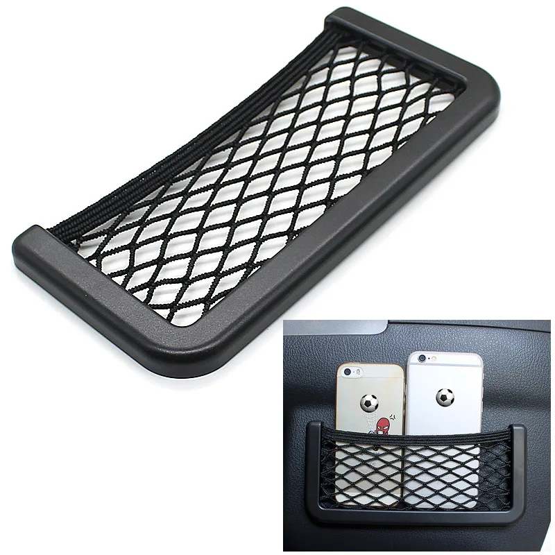 For LADA Granta Largus Kalina Niva Priora Vesta Xray Car Seat Back Storage Net Bag Phone Holder Car Seat Mesh Organizer Pockets