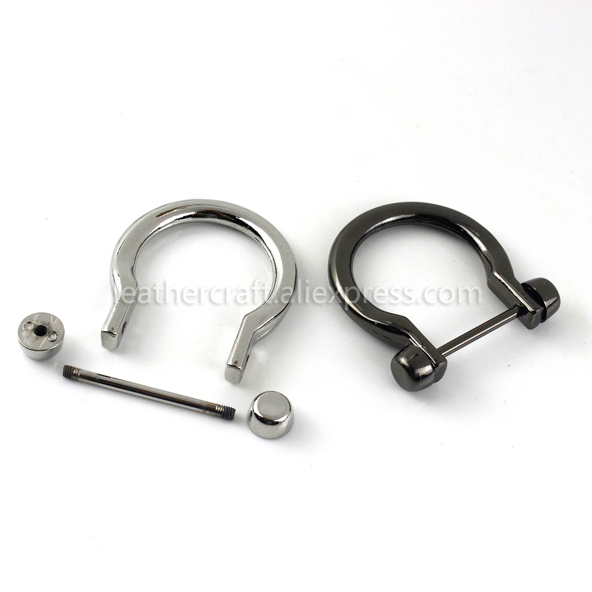 1pcs Metal Carabiner D Bow Shackle Fob Key Ring Keychain Hook Screw Joint Connector Buckle Lightgpold/ Silver/ Gun Black/ Bronze