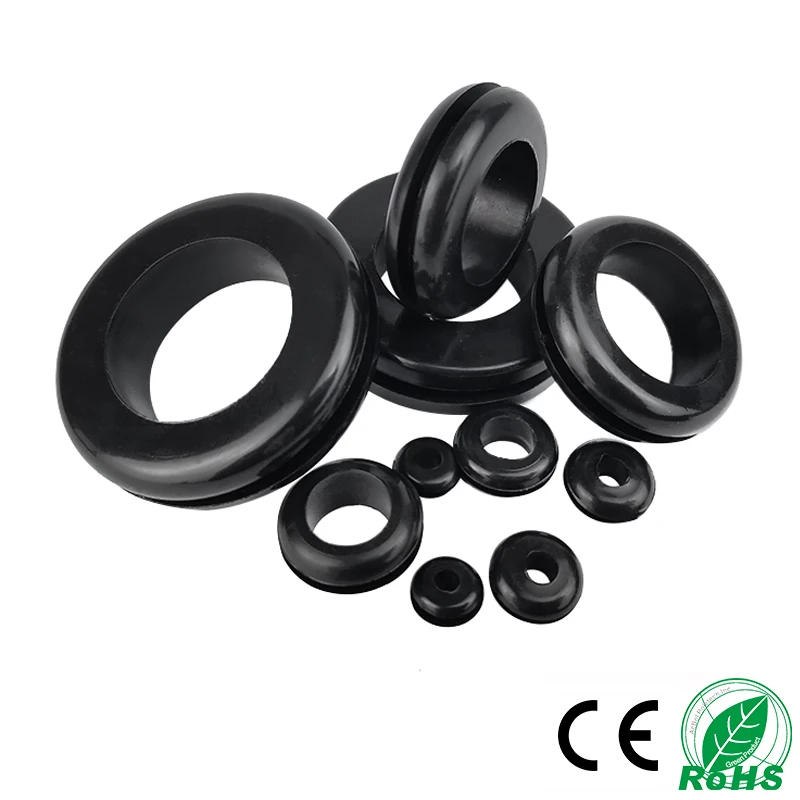 50/10PCS 3/4/5/6/7/8/10/12/14/16/18/20/25mm Inner Diameter Cable Wiring Rubber Grommets Gasket Ring Wire Protective Loop