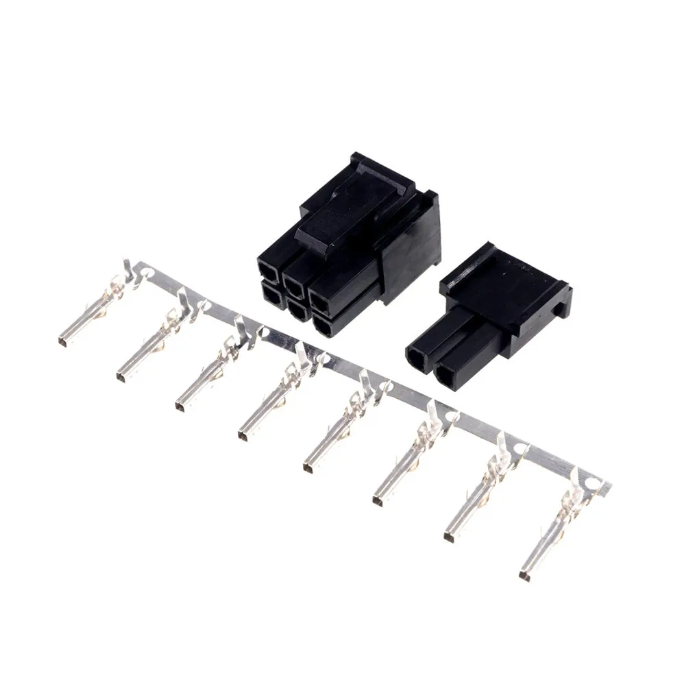 8 Pin 6+2 Position Male Housing PC computer Video Graphics Card GPU PCI-E PCIe Power Connector Shell Slide Rail 5557 Contact Pin