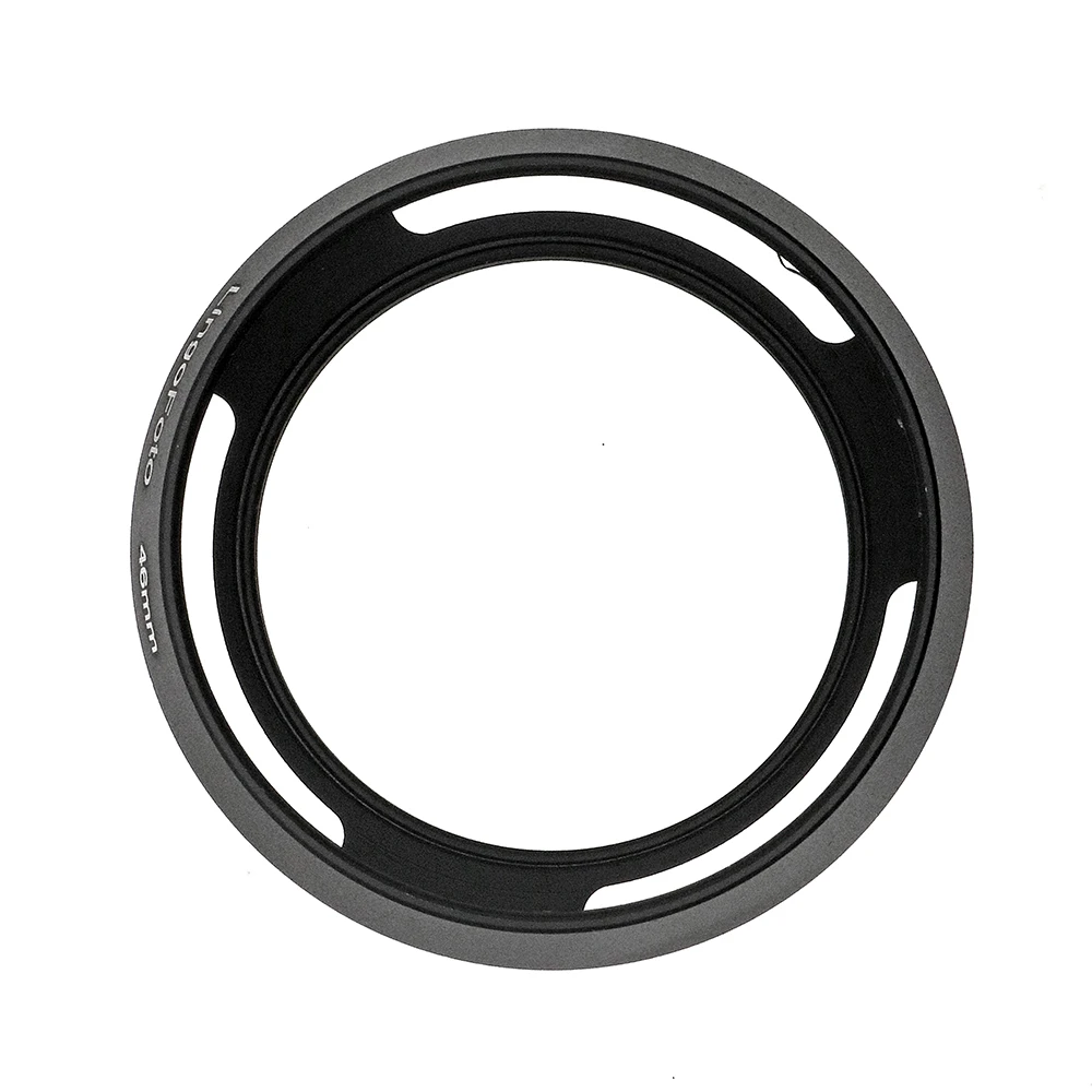 Capucha de lente estándar ventilado, tornillo de Metal, Universal, negro, 35/37/39/40.5/43/46/49mm, accesorio de fotografía para cámara