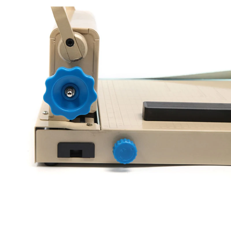 

YG-210 Three-Hole Punching Machine Adjustable Hole Spacing Belt Knife Cutting Machine A4 Paper Trimming Grid Positioning