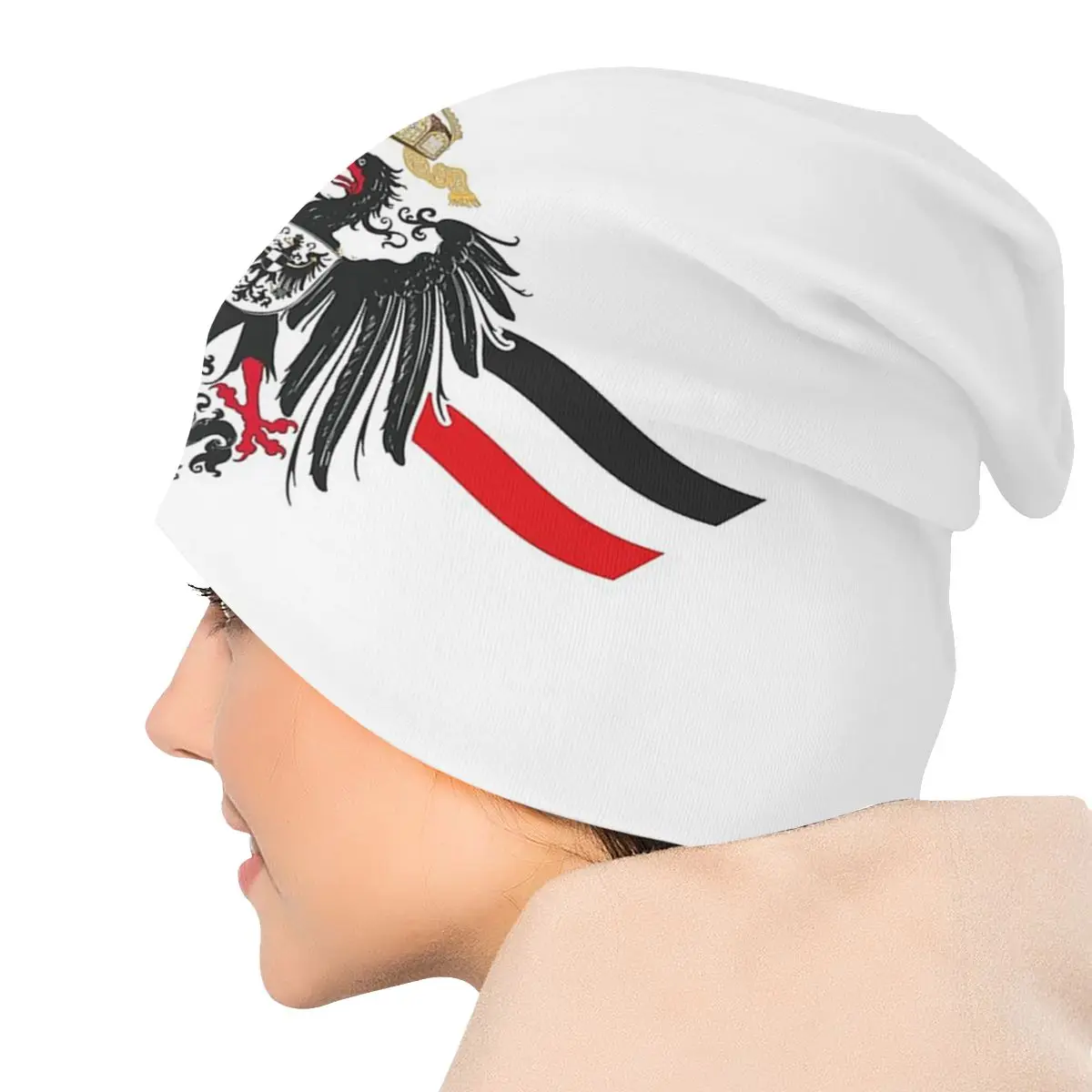 Bandiera dell\'impero tedesco Imperial Eagle Skullies berretti germania cappello Cool Street berretti Unisex cappello lavorato a maglia con cofano a