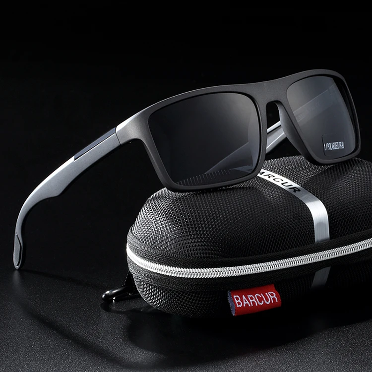 BARCUR Marke Sonnenbrille Männer TR90 Rahmen Ultraleicht Polarisierte Vintage Sonnenbrille Für Frauen Platz Brillen UV400 Schutz – Detail 5
