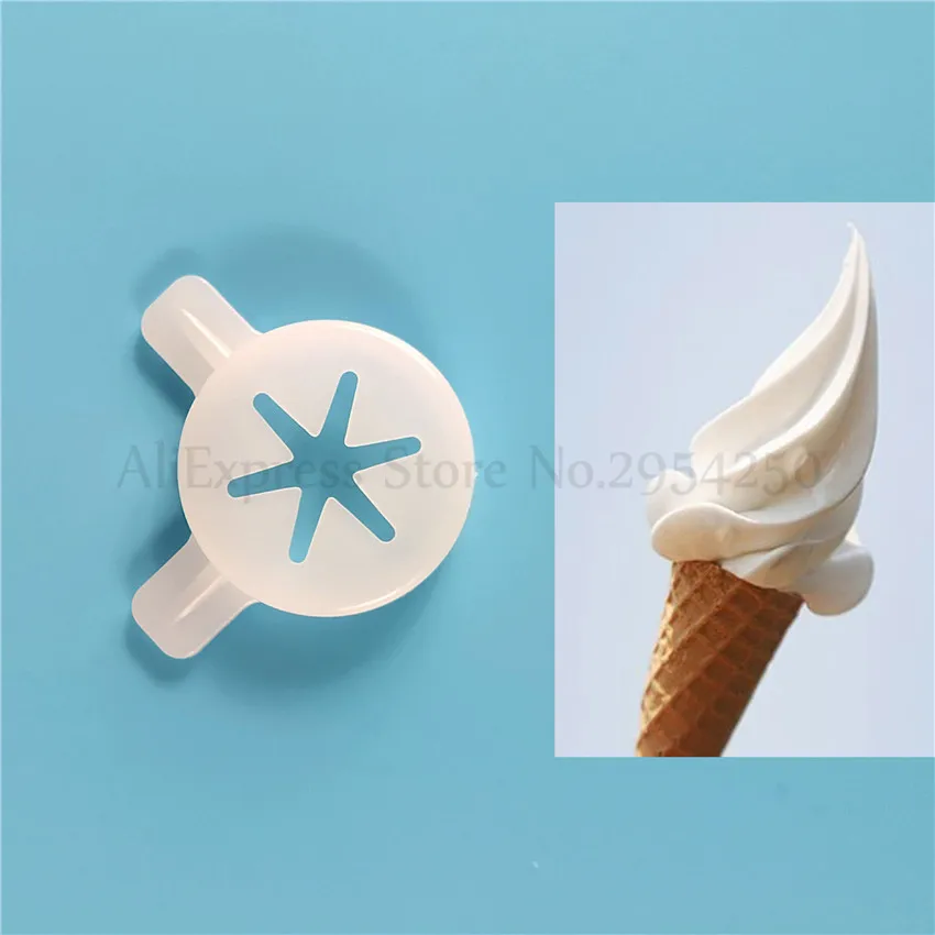 

Литая крышка снежинки, шестиграмма, моделирующая крышка, мягкая машина для мороженого, аксессуар в форме снежинки, внутренний диаметр 29 мм
