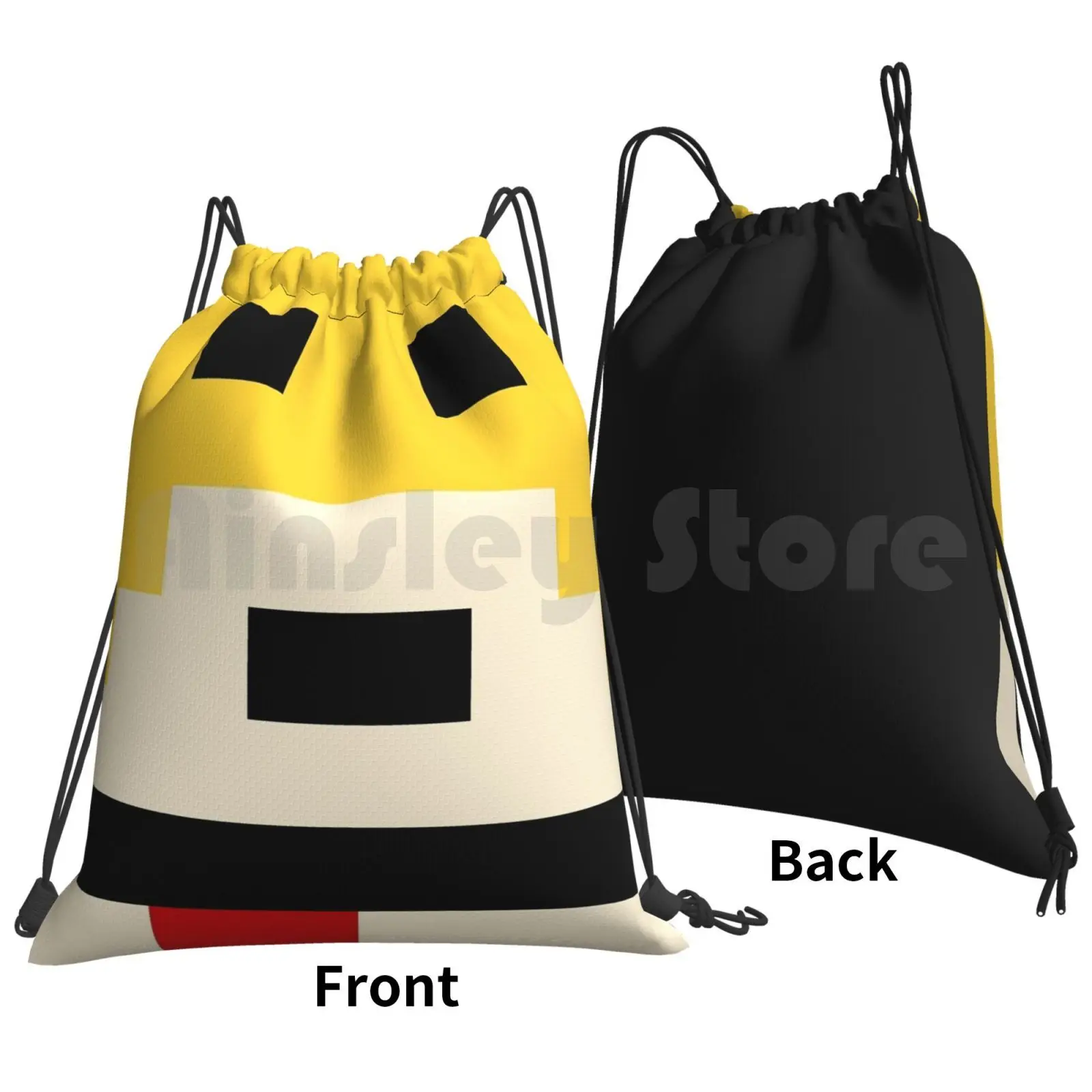 Mr. Oizo-Flat Eric Minimal Yellow Backpack Drawstring Bag Riding Climbing Gym Bag Mr Oizo Flat Eric All Wet Flat Beat Ed