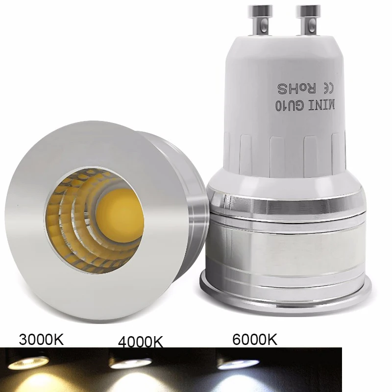 1W 3W LED Light Bulb MR11 12V Dimmable 35mm Mini Spotlight Bulb GU5.3 GU10 E27 COB Lamps 220V 110V