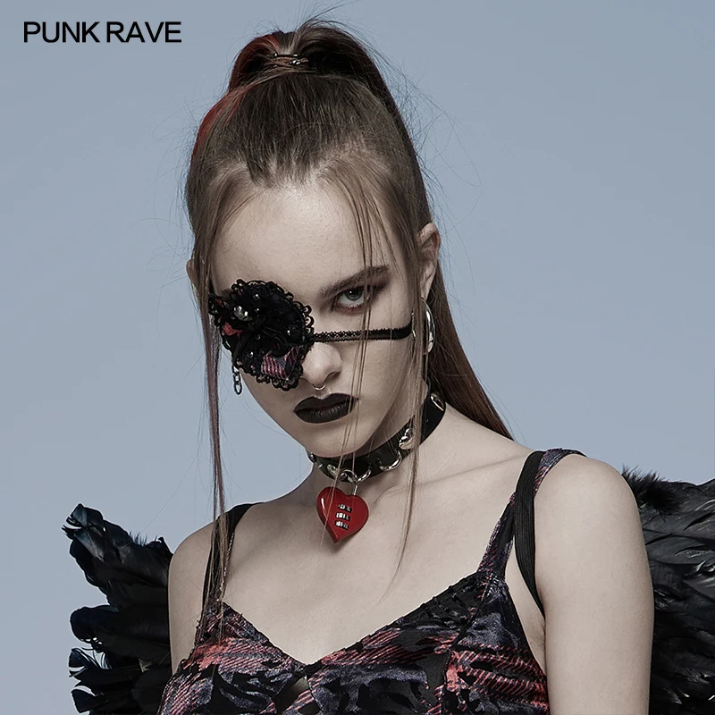 Punk Rave Gothic Lolita Heart Eye Mask WS489