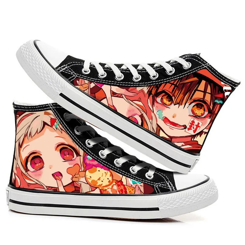 Toilet-Bound Hanako-kun Cosplay High Canvas Shoes Jibaku Shounen Hanako-Kun Nene Yashiro Cartoon Fashion Casual Sneaker Shoes