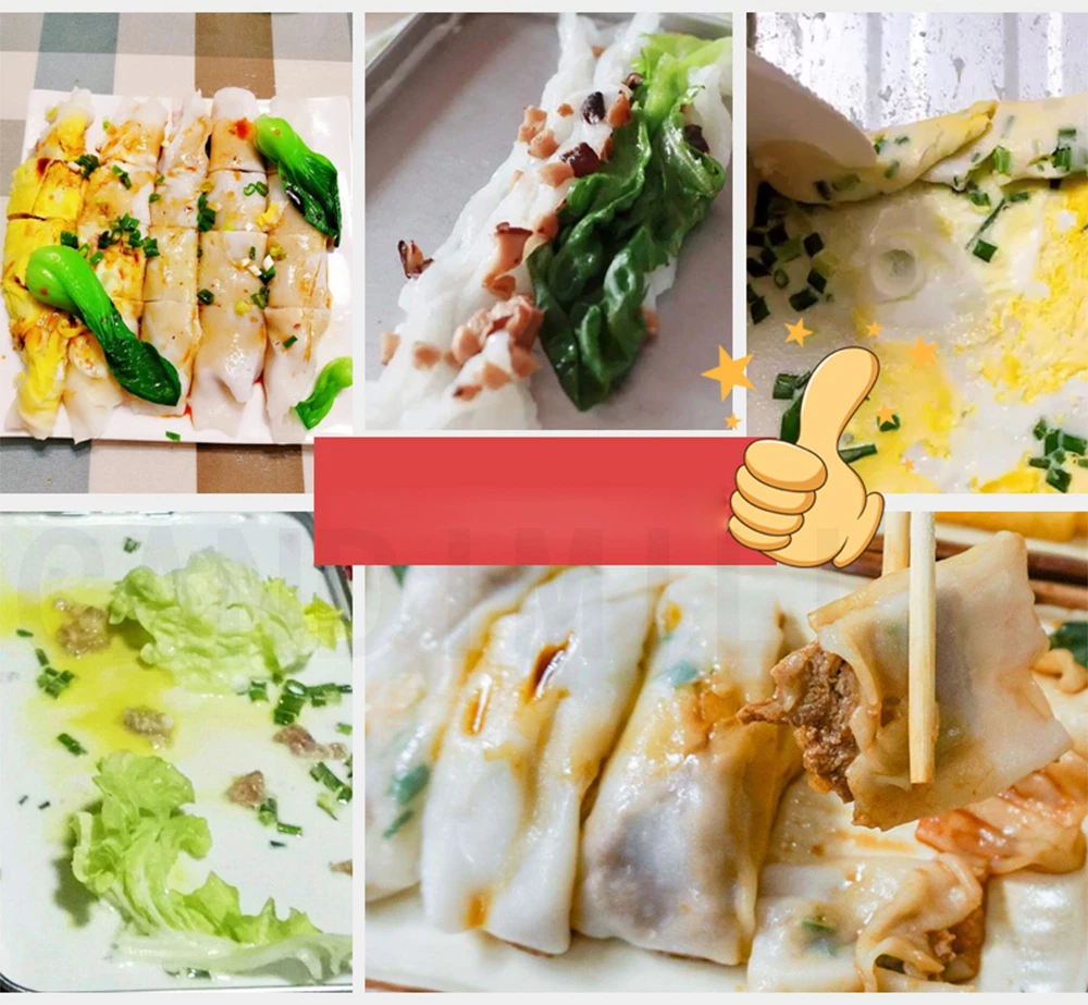 Candimill tipo gaveta máquina de rolos de macarrão de arroz 2/1 camada cozinha cozinhar gaveta a vapor bandeja de aço inoxidável rápido fazendo alimentos