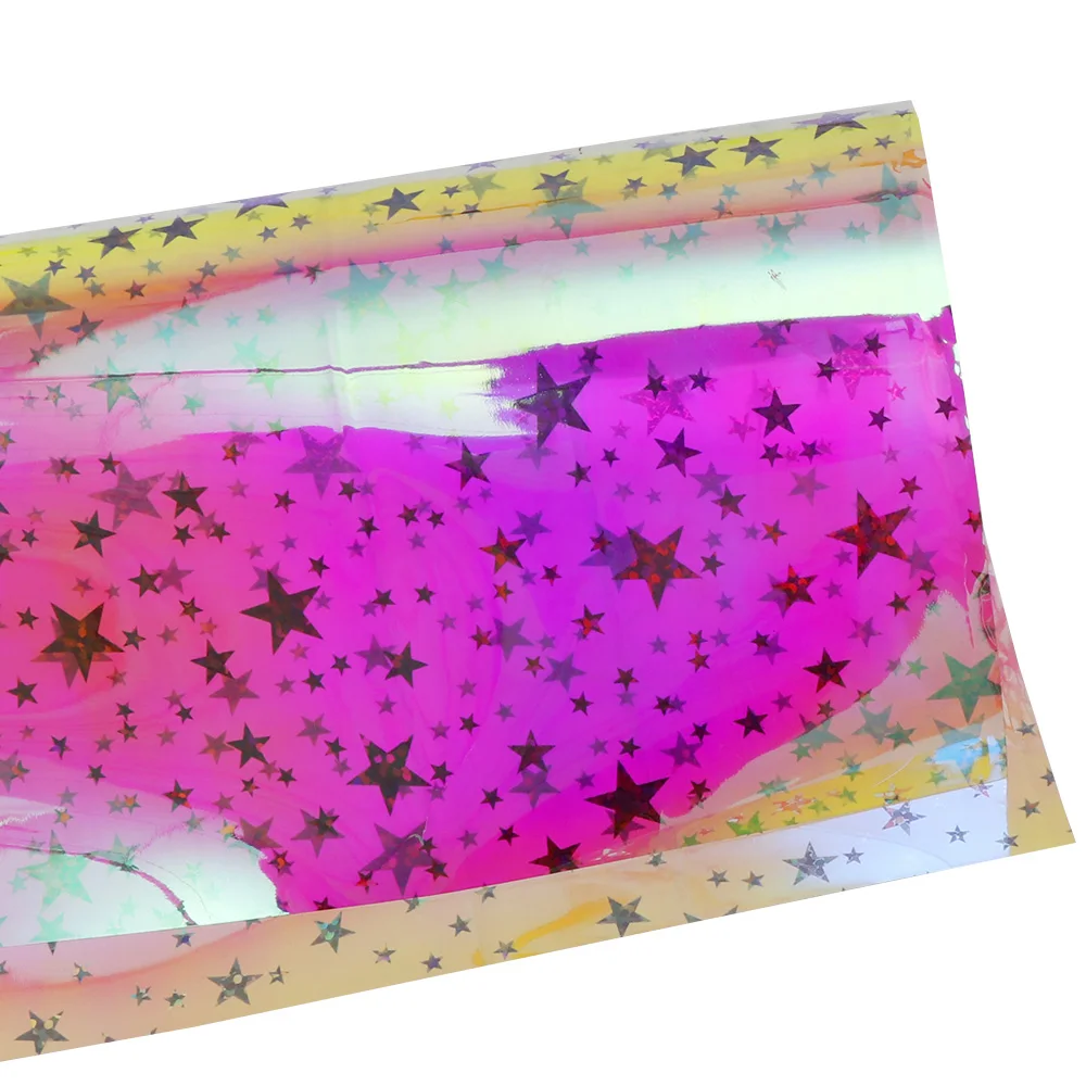 Size:1PC 15x10.5cm 30x20cm Foil Resin Jewelry Production Stuff Star Rainbow Stickers Laser Film  DIY Epoxy Silicone Mold Fillin