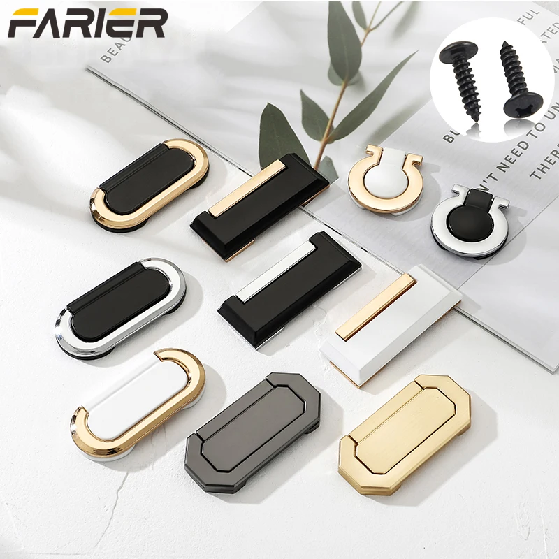 Zinc alloy gusset plate concealed handle hidden handle modern simple European style handle