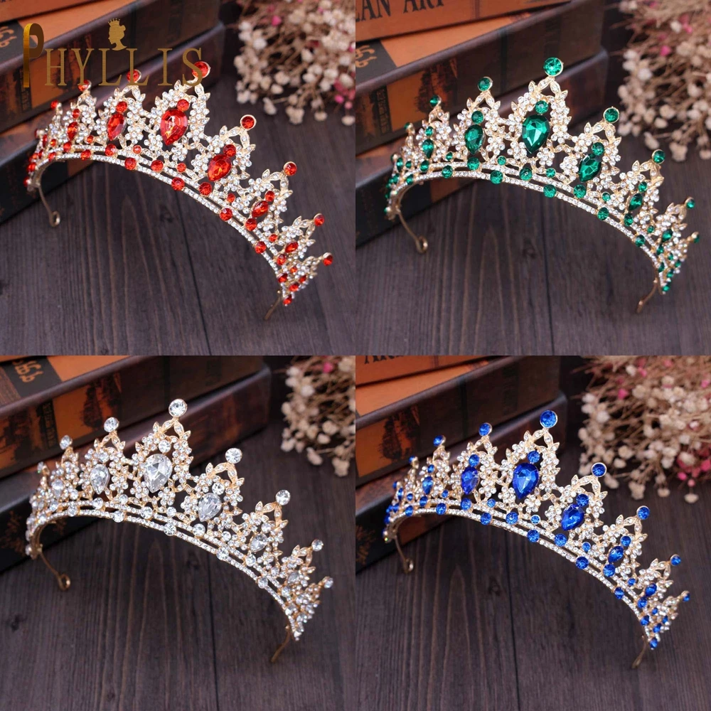 

A178 Luxury Wedding Crown Tiaras Baroque Bridal Headwear Hair Jewelry Rhinestone Headpiece Princess Headdress for Women Girl