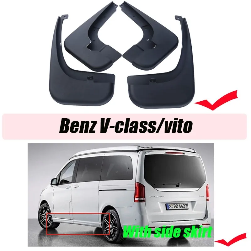 Per Benz classe V Vito paraspruzzi parafanghi W447 V250 paraspruzzi paraspruzzi parafanghi accessori auto styline anteriore posteriore 4 pezzi