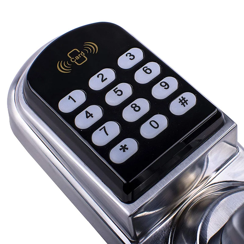 RFID Door Lock Gate opener Digital lock Mechanical Key Home Wooden/Iron Door Access control Touching Button