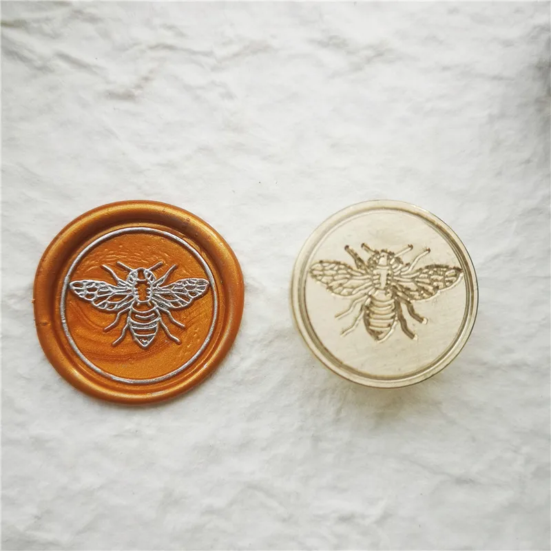honey bee Wax Seal Stamp Bee Sealling Wax Stamp Metal Wax Selo Wood Handle for DIY Decoration Wedding Invitation Card