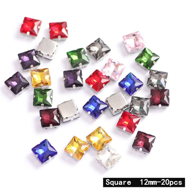 Mixed Color Glass Crystal Sew On Rhinestones With Silver Claw Sew on Stone Sewing Rhinestones For Clothing Shoes Diy image 3