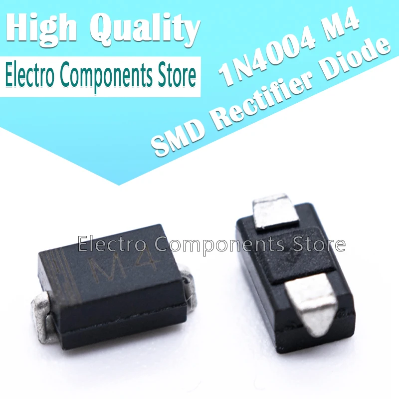 10Pcs/Lot IN4004 Diode SMA 1N4004 M4 SMD Rectifier Diode Kit Surface Mount General Purpose Silicon Rectifiers