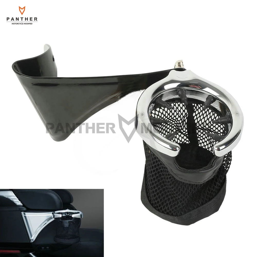 

Motorcycle Rear Passenger Drink Cup Holder case for Harley Electra Road Tri Glide FLHTCU