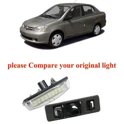 2pc Car Accessories Special Car License Plate Light Lamp For Toyota echo 4d 1999-2005 canbus error free