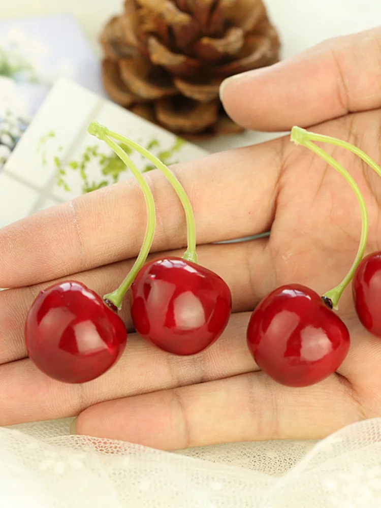 Alat Peraga Fotografi Ceri Tiruan Model Buah Buatan Alat Peraga Backbrop Studio Foto Aksesori Fotografi untuk Pengambilan Gambar Makanan