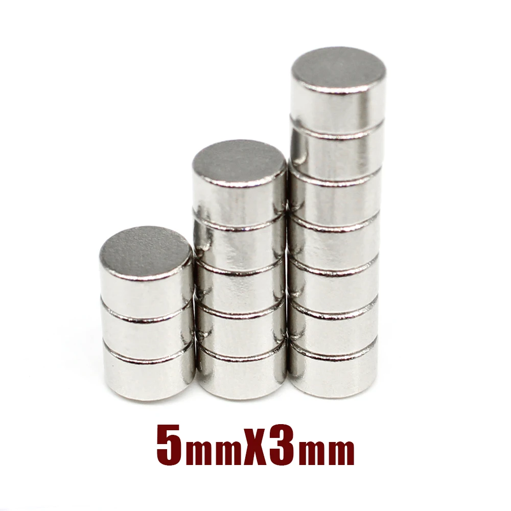 10/20/50/100/200/500PCS 5x3 Small Round Powerful Magnet 5mm x 3mm Neodymium Search Magnet 5x3mm Permanent Magnets Strong 5*3