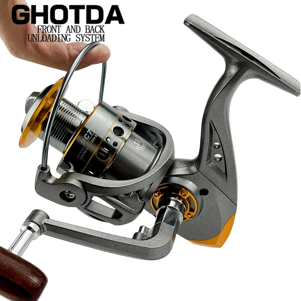 

High Quality Saltwater Spinning Fishing Reel Carp Max Drag 10kg Reel Fishing 5.2:1 High Speed Full Metal Spool Spinning Reels