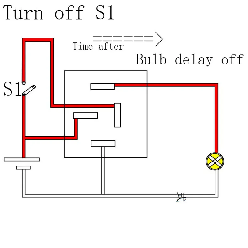 FN YS020 30A Automotive 12V Time Delay Relay 5S 10S 1MIN 5MIN 10MIN turn off  delay relay output turn off after switch turn off