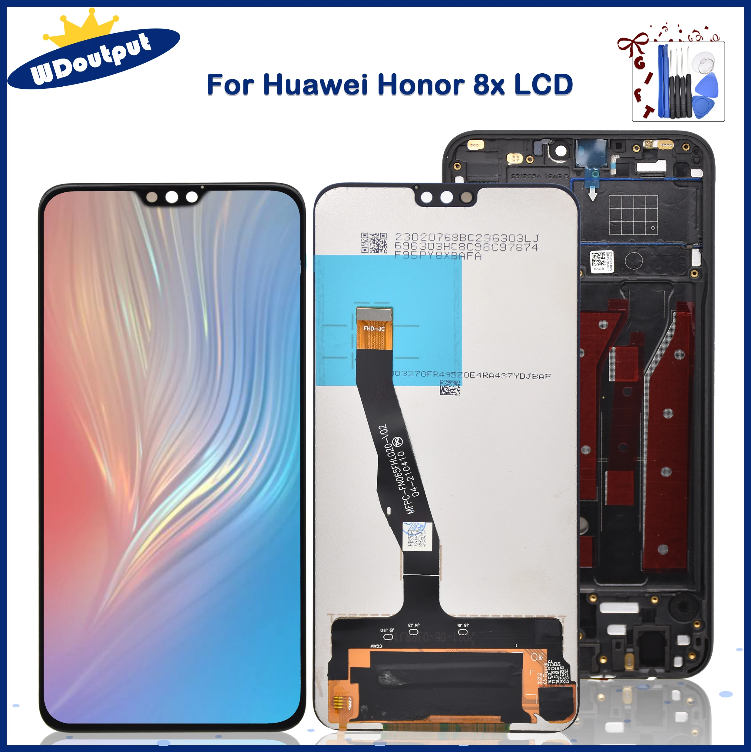 

6,5 "Оригинальный ЖК-дисплей для Huawei Honor 8X, сенсорный экран, дигитайзер в сборе, замена для Honor JSN-L21 JSN-L42, детали