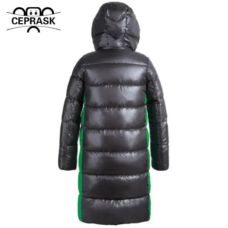 CEPRASK 2023 New Winter Jacket Women Outerwear Long Fashion Female Winter Coat Hooded High Quality Warm Down Jacket Parkas