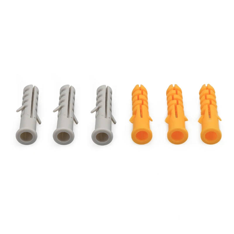 Colonne d\'injecteur à vis en nylon, bouchon en caoutchouc, bouchons muraux en plastique, jaune et gris, cloison sèche, tuyau M6 x 30mm, 6 000, 150
