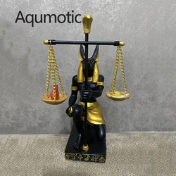 Aqumotic Nubis Fair Scale 1 pz antichi idoli egiziani dal cane dell'egitto Jackal Dog Head Man souvenir Scale per sala studio