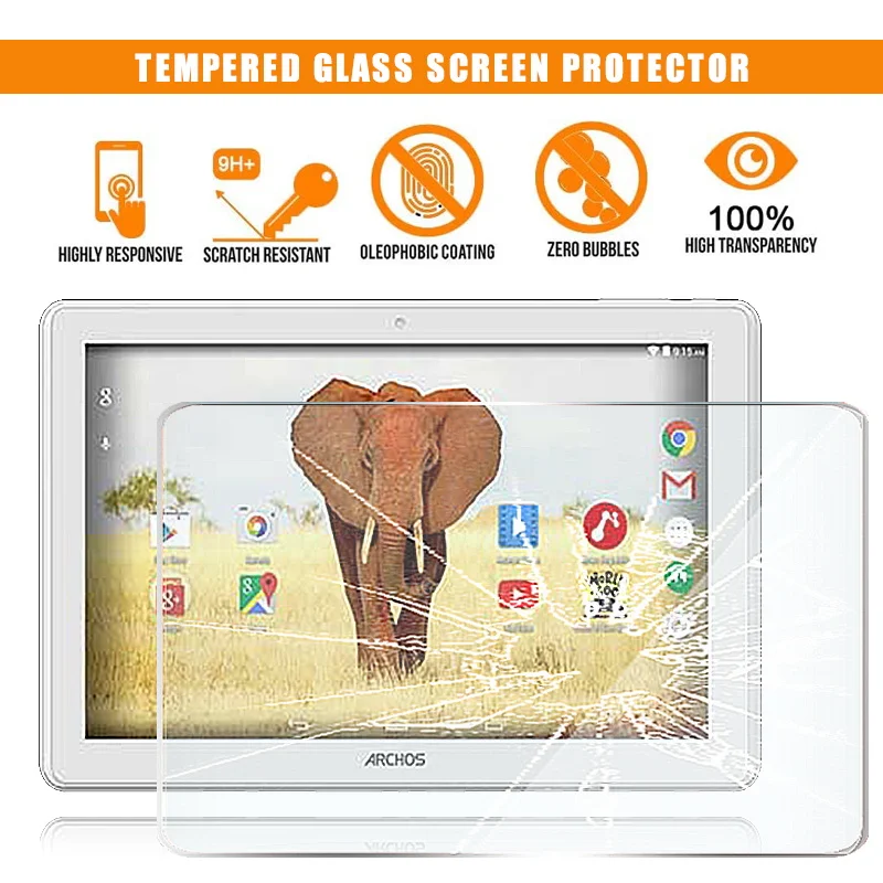 

For ARCHOS 101 Magnus Tablet Tempered Glass Screen Protector Premium Scratch Resistant Anti-fingerprint Film Cover