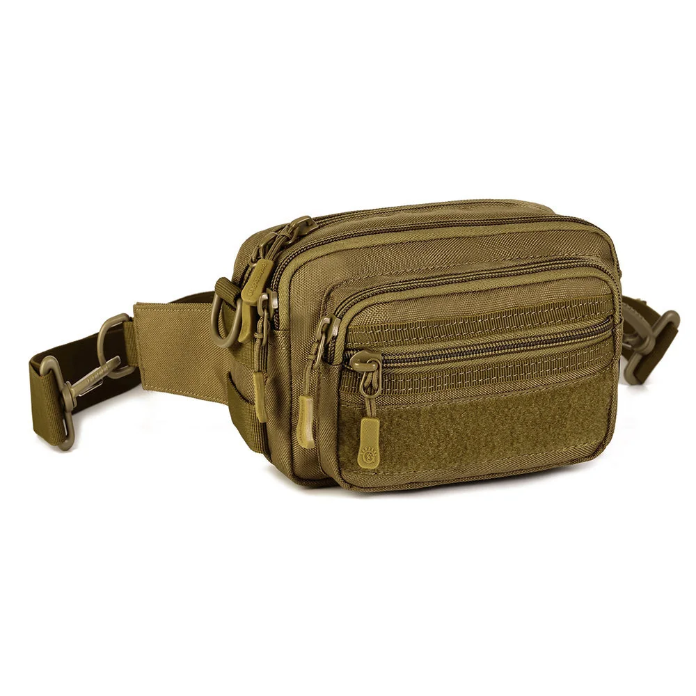 Camouflage Nylon Waterproof Molle Pouch for Men, Fanny Hands Package, Tactical, Climbing,Travel,Hiking Bags