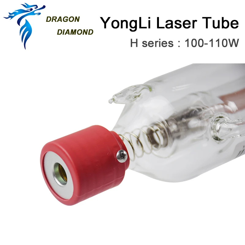 DRAGO DIAMANTE Yongli H4 100W CO2 Tubo Del Laser di Vetro Tubo di Testa di Metallo 1450 millimetri di Lunghezza Per CO2 Incisione Laser macchina di