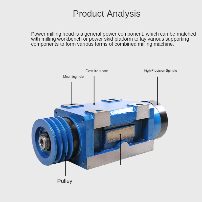 BT30 milling head spindle machine tool power head slot drill pin drilling cutting head boring milling drill