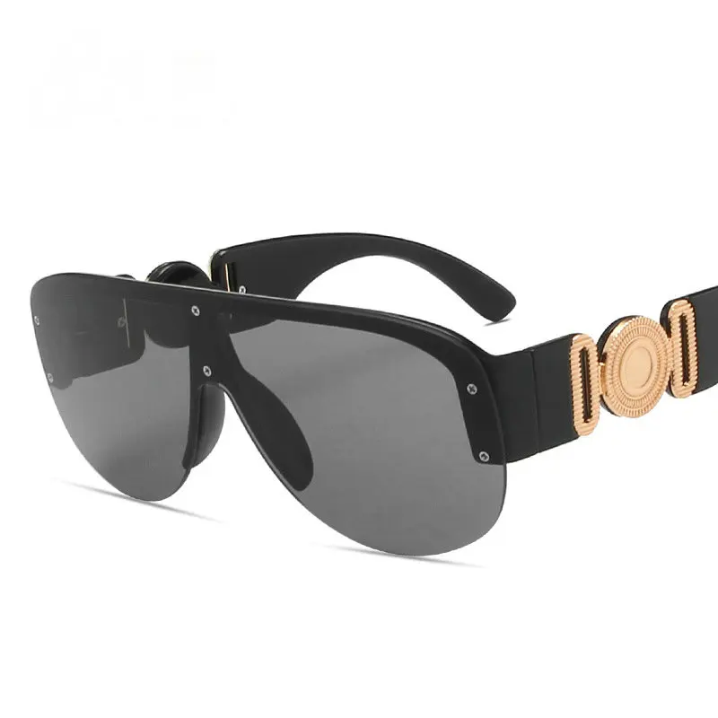 

Black One Piece Square Sunglasses For Women Sexy New Brand Big Shield Female Sun Glasses Men Vintage Oversize Eyewear 2021