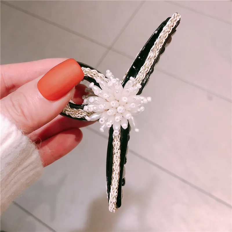 Fashion Girl Retro crystal Hair Claws Beam Hairpin Women Hair Accessories Beauty Hair Crab Clamp Headwear cute bear Hair Clip