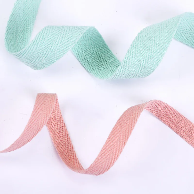 3Meter Colorful Herringbone Ribbon 10/20mm Cotton Weave Sewing Wedding Festival Decoration DIY Handmade Clothing Bag Accessories