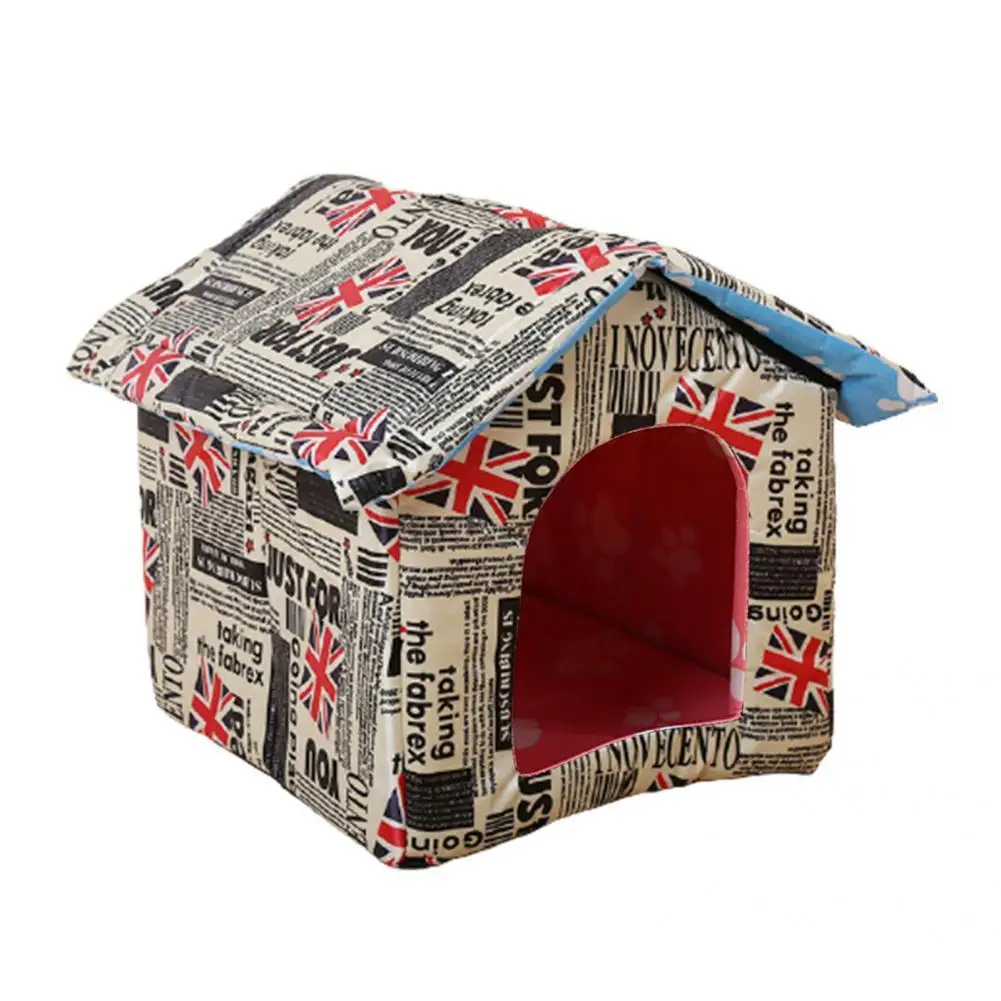 Pet House Washable Waterproof Dog House Detachable Safe Fashion Outdoor Pet Kennel