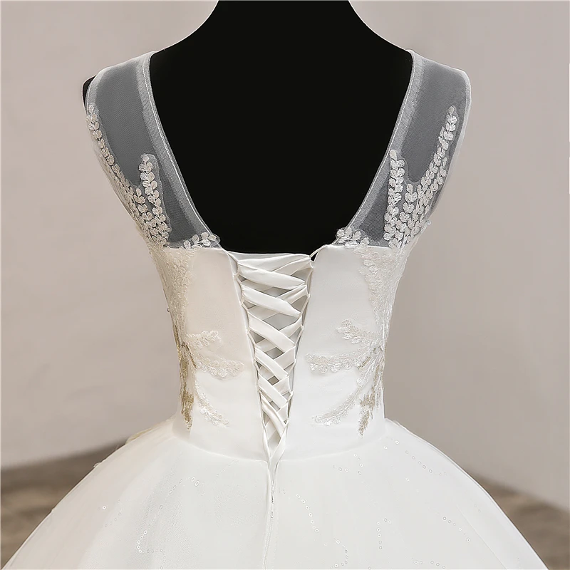 Vestidos de novia elegantes con cuello en V, ropa coreana con Apliques De encaje, 2020